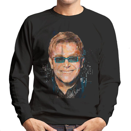 Sidney Maurer Original Portrait Of Elton John Mens Sweatshirt - Mens Sweatshirt