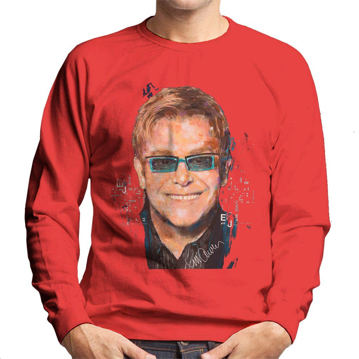 Sidney Maurer Original Portrait Of Elton John Mens Sweatshirt - Mens Sweatshirt