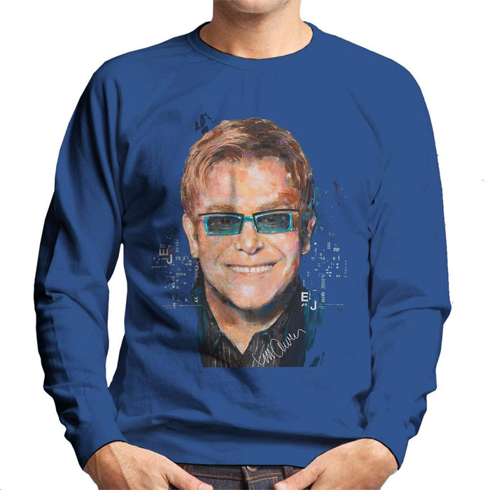 Sidney Maurer Original Portrait Of Elton John Mens Sweatshirt - Mens Sweatshirt
