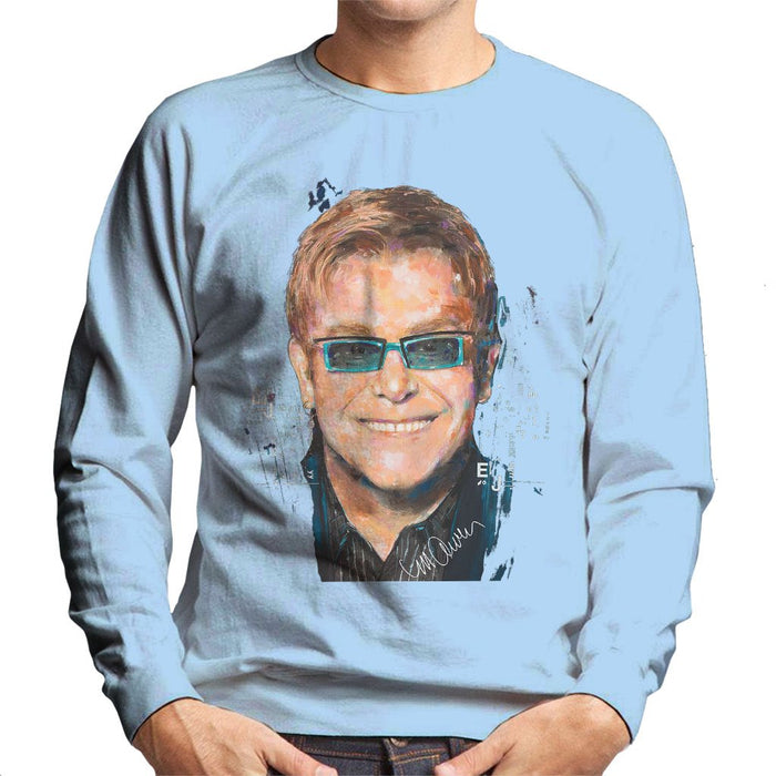 Sidney Maurer Original Portrait Of Elton John Mens Sweatshirt - Mens Sweatshirt