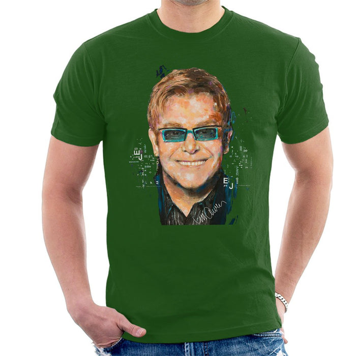 Sidney Maurer Original Portrait Of Elton John Mens T-Shirt - Mens T-Shirt
