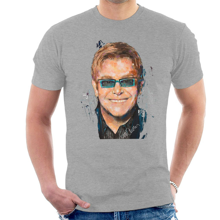Sidney Maurer Original Portrait Of Elton John Mens T-Shirt - Mens T-Shirt