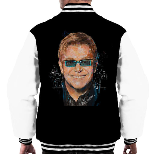 Sidney Maurer Original Portrait Of Elton John Mens Varsity Jacket - Mens Varsity Jacket