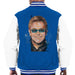 Sidney Maurer Original Portrait Of Elton John Mens Varsity Jacket - Small / Royal/White - Mens Varsity Jacket