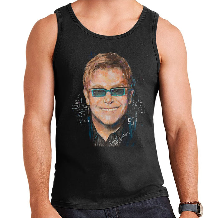 Sidney Maurer Original Portrait Of Elton John Mens Vest - Mens Vest