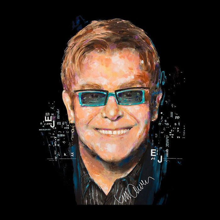 Sidney Maurer Original Portrait Of Elton John Womens Sweatshirt - Womens Sweatshirt