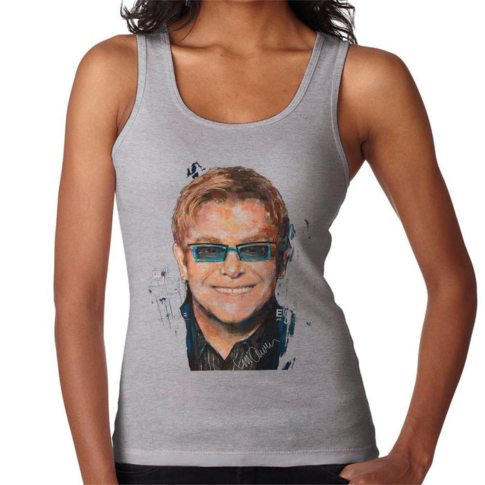Sidney Maurer Original Portrait Of Elton John Womens Vest - Womens Vest