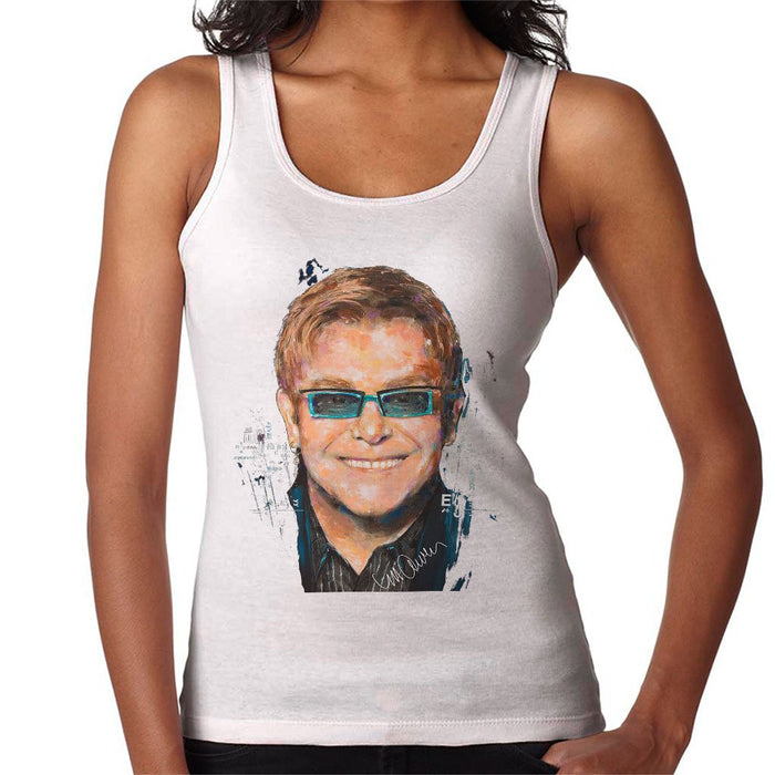 Sidney Maurer Original Portrait Of Elton John Womens Vest - Womens Vest