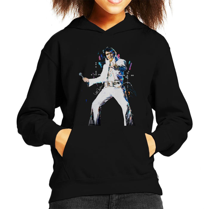 Sidney Maurer Original Portrait Of Elvis Presley Kids Hooded Sweatshirt - Kids Boys Hooded Sweatshirt