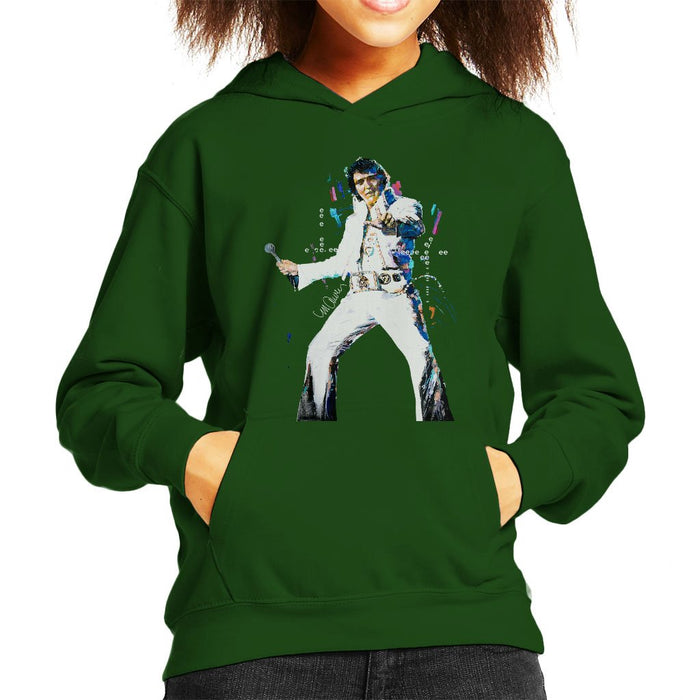 Sidney Maurer Original Portrait Of Elvis Presley Kids Hooded Sweatshirt - Kids Boys Hooded Sweatshirt
