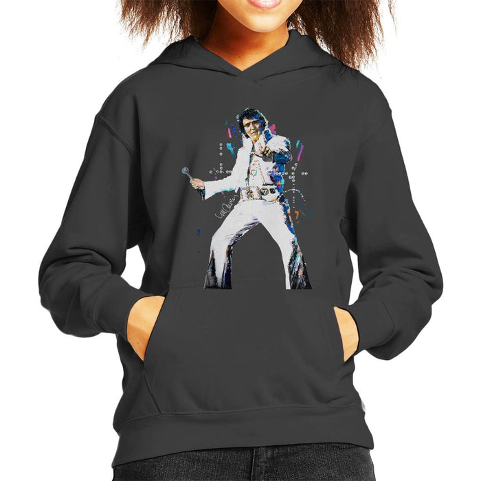 Sidney Maurer Original Portrait Of Elvis Presley Kids Hooded Sweatshirt - Kids Boys Hooded Sweatshirt