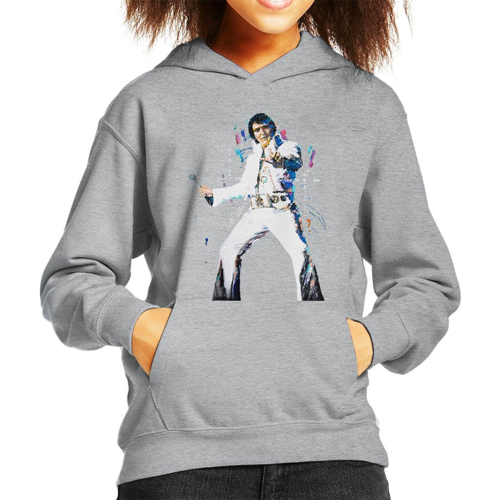 Sidney Maurer Original Portrait Of Elvis Presley Kids Hooded Sweatshirt - Kids Boys Hooded Sweatshirt