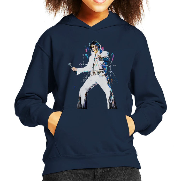 Sidney Maurer Original Portrait Of Elvis Presley Kids Hooded Sweatshirt - Kids Boys Hooded Sweatshirt