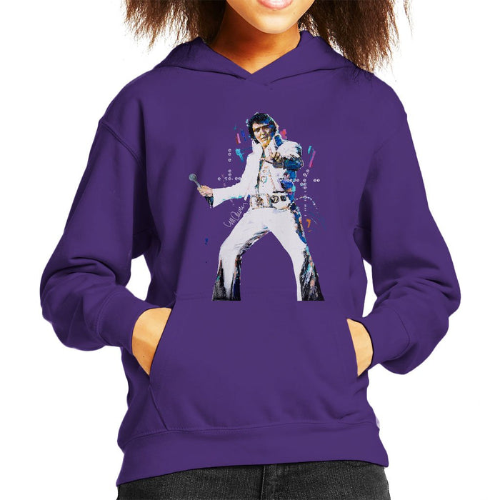 Sidney Maurer Original Portrait Of Elvis Presley Kids Hooded Sweatshirt - Kids Boys Hooded Sweatshirt
