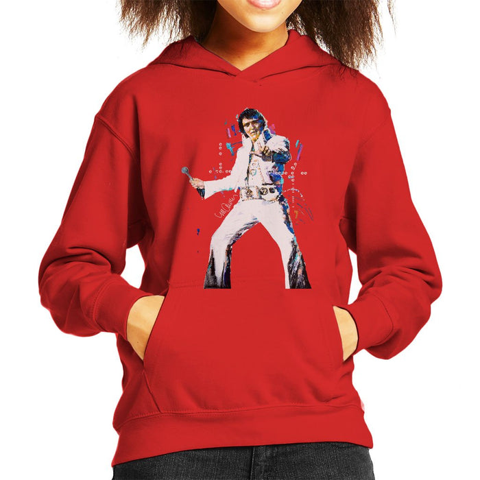 Sidney Maurer Original Portrait Of Elvis Presley Kids Hooded Sweatshirt - Kids Boys Hooded Sweatshirt