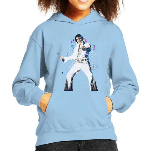 Sidney Maurer Original Portrait Of Elvis Presley Kids Hooded Sweatshirt - Kids Boys Hooded Sweatshirt