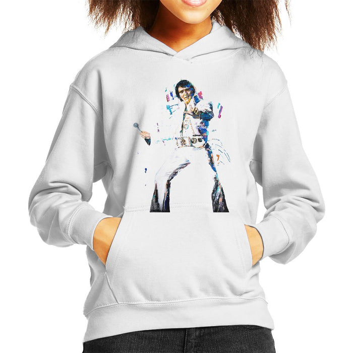 Sidney Maurer Original Portrait Of Elvis Presley Kids Hooded Sweatshirt - Kids Boys Hooded Sweatshirt