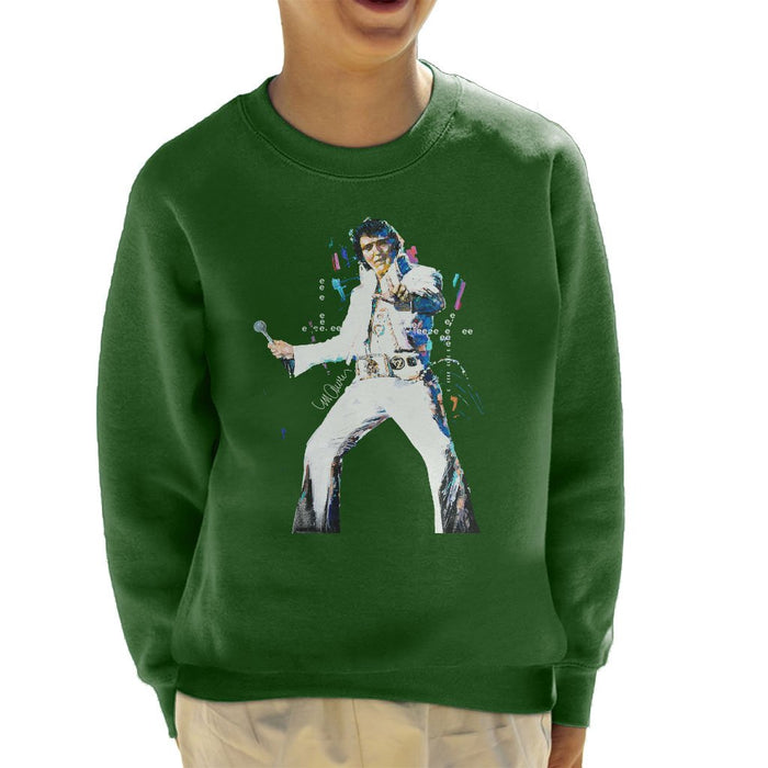 Sidney Maurer Original Portrait Of Elvis Presley Kids Sweatshirt - Kids Boys Sweatshirt