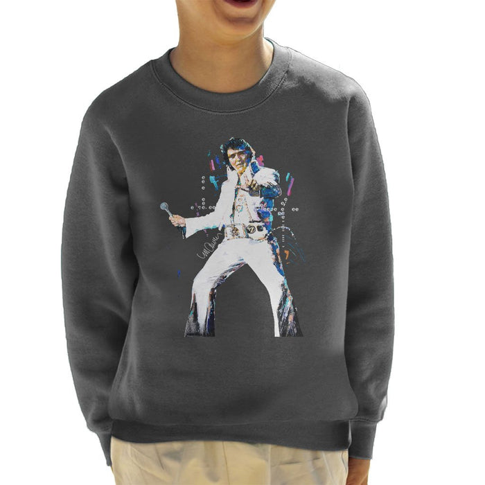Sidney Maurer Original Portrait Of Elvis Presley Kids Sweatshirt - Kids Boys Sweatshirt