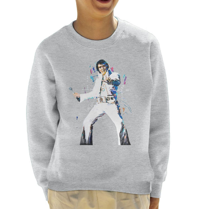 Sidney Maurer Original Portrait Of Elvis Presley Kids Sweatshirt - Kids Boys Sweatshirt