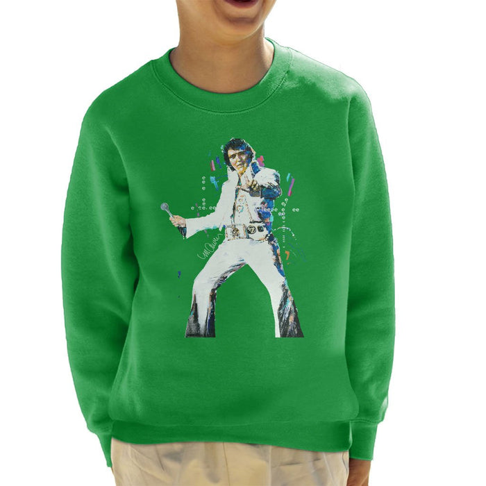 Sidney Maurer Original Portrait Of Elvis Presley Kids Sweatshirt - Kids Boys Sweatshirt