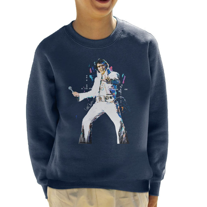 Sidney Maurer Original Portrait Of Elvis Presley Kids Sweatshirt - Kids Boys Sweatshirt