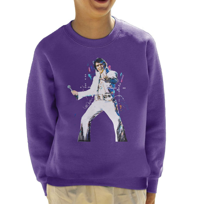 Sidney Maurer Original Portrait Of Elvis Presley Kids Sweatshirt - Kids Boys Sweatshirt