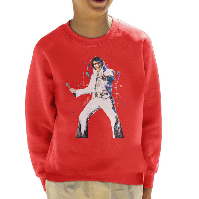 Sidney Maurer Original Portrait Of Elvis Presley Kids Sweatshirt - Kids Boys Sweatshirt
