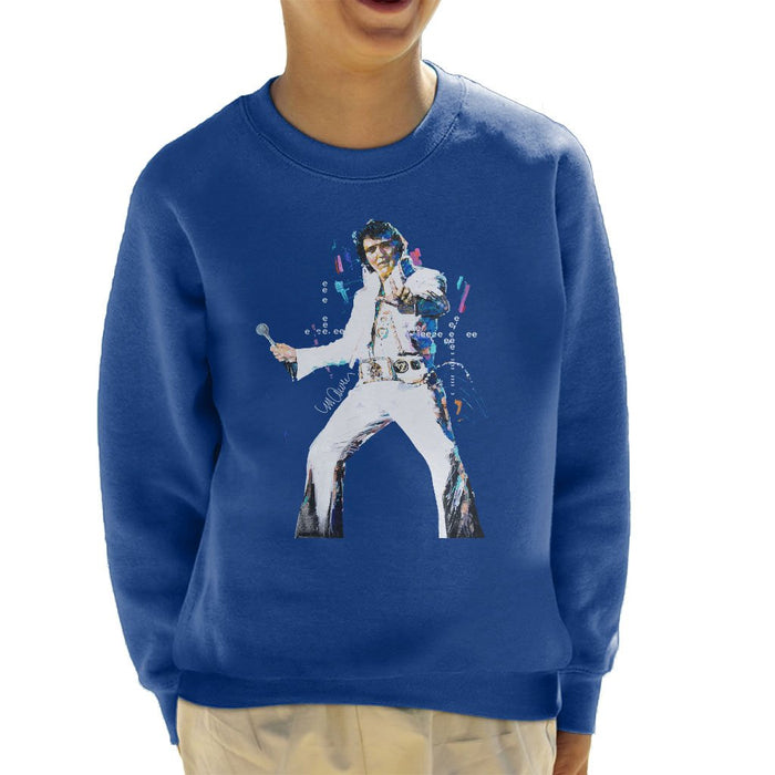 Sidney Maurer Original Portrait Of Elvis Presley Kids Sweatshirt - Kids Boys Sweatshirt
