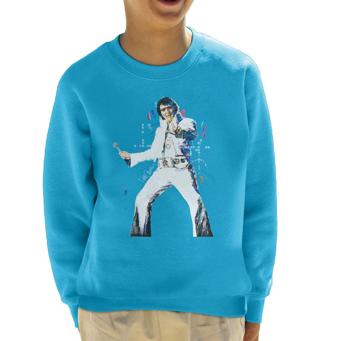 Sidney Maurer Original Portrait Of Elvis Presley Kids Sweatshirt - Kids Boys Sweatshirt