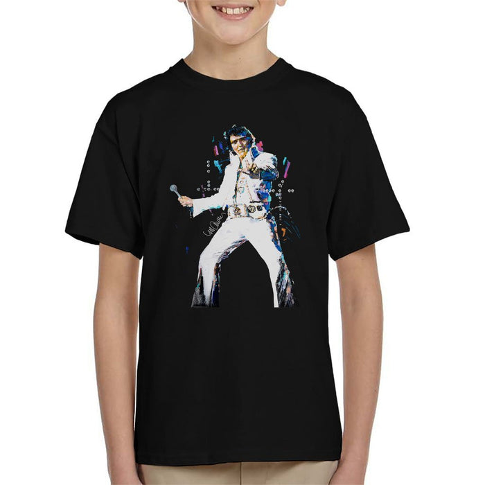 Sidney Maurer Original Portrait Of Elvis Presley Kids T-Shirt - Kids Boys T-Shirt