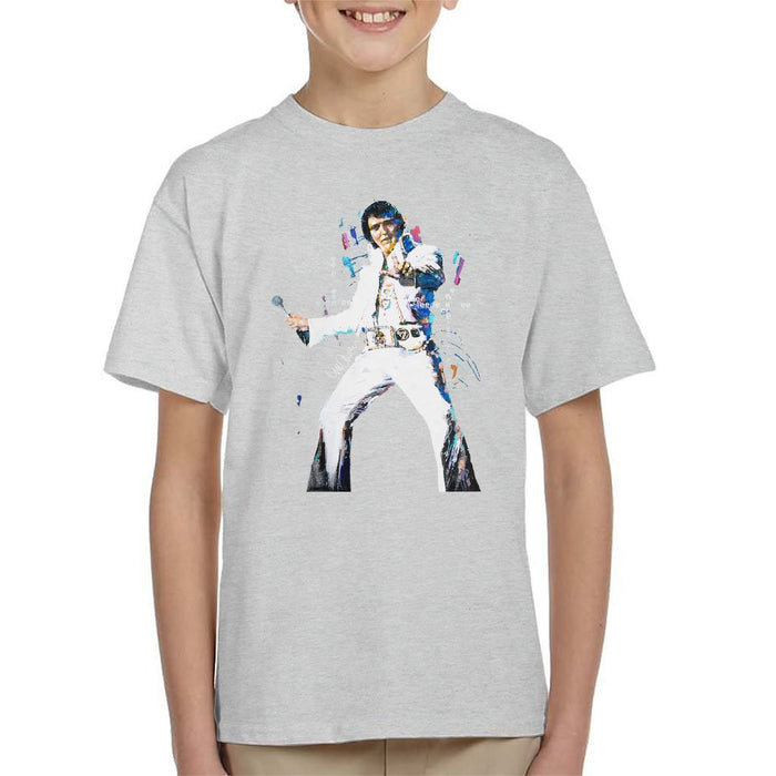 Sidney Maurer Original Portrait Of Elvis Presley Kids T-Shirt - Kids Boys T-Shirt