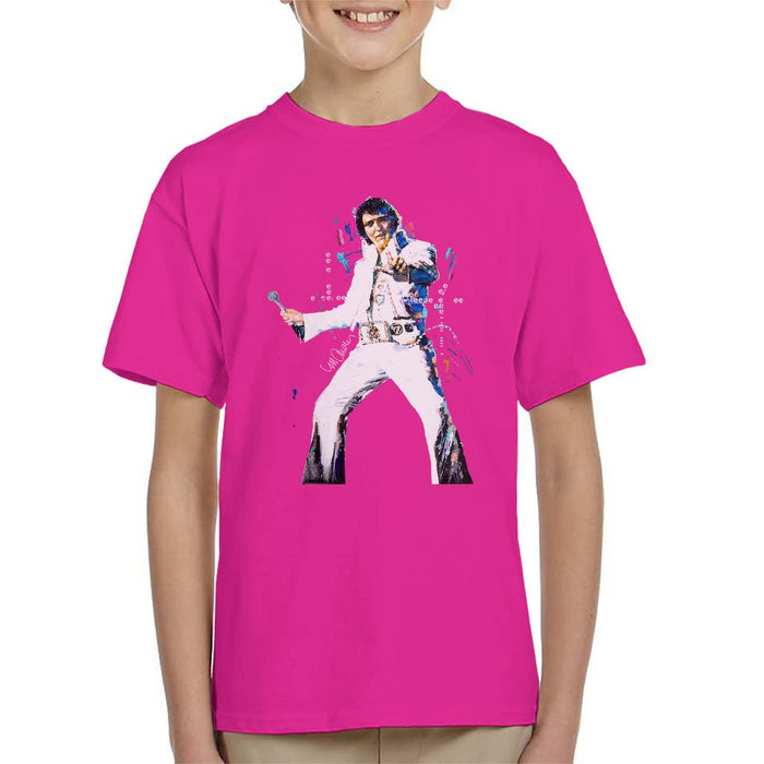 Sidney Maurer Original Portrait Of Elvis Presley Kids T-Shirt - Kids Boys T-Shirt
