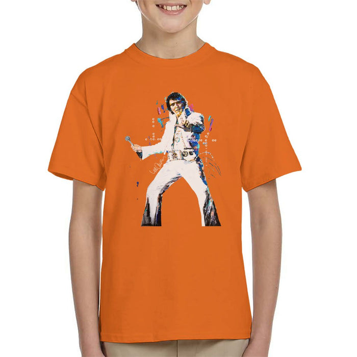Sidney Maurer Original Portrait Of Elvis Presley Kids T-Shirt - Kids Boys T-Shirt