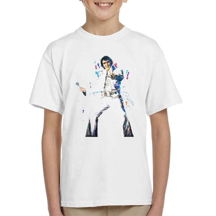 Sidney Maurer Original Portrait Of Elvis Presley Kids T-Shirt - Kids Boys T-Shirt