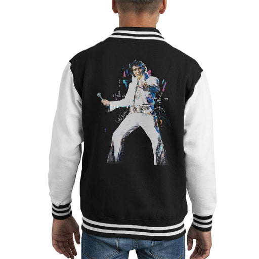 Sidney Maurer Original Portrait Of Elvis Presley Kids Varsity Jacket - Kids Boys Varsity Jacket