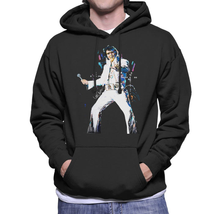Sidney Maurer Original Portrait Of Elvis Presley Mens Hooded Sweatshirt - Mens Hooded Sweatshirt