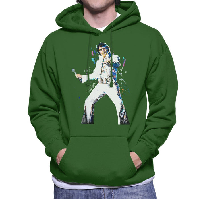 Sidney Maurer Original Portrait Of Elvis Presley Mens Hooded Sweatshirt - Mens Hooded Sweatshirt