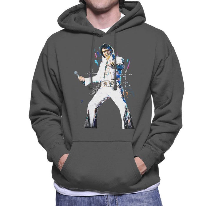 Sidney Maurer Original Portrait Of Elvis Presley Mens Hooded Sweatshirt - Mens Hooded Sweatshirt