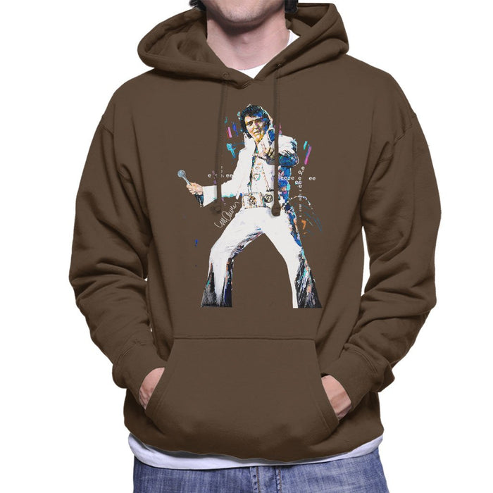Sidney Maurer Original Portrait Of Elvis Presley Mens Hooded Sweatshirt - Mens Hooded Sweatshirt