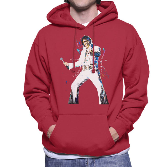 Sidney Maurer Original Portrait Of Elvis Presley Mens Hooded Sweatshirt - Mens Hooded Sweatshirt