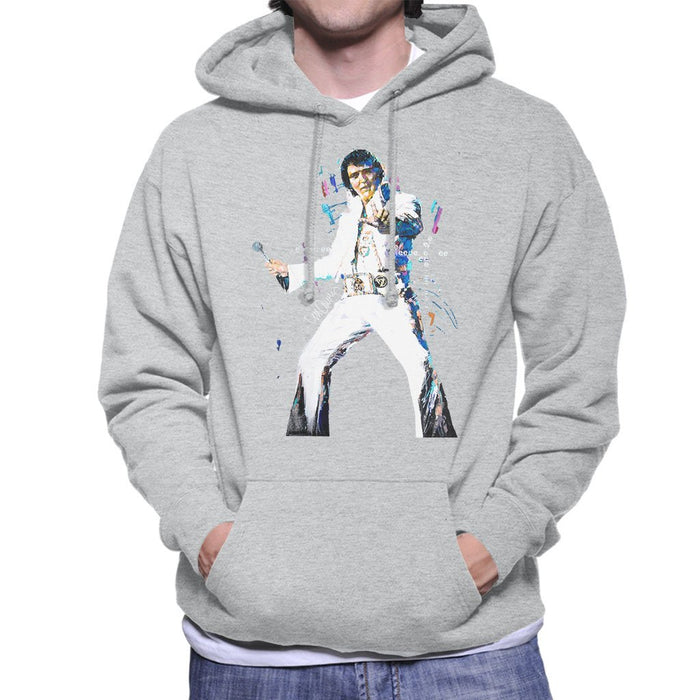 Sidney Maurer Original Portrait Of Elvis Presley Mens Hooded Sweatshirt - Mens Hooded Sweatshirt