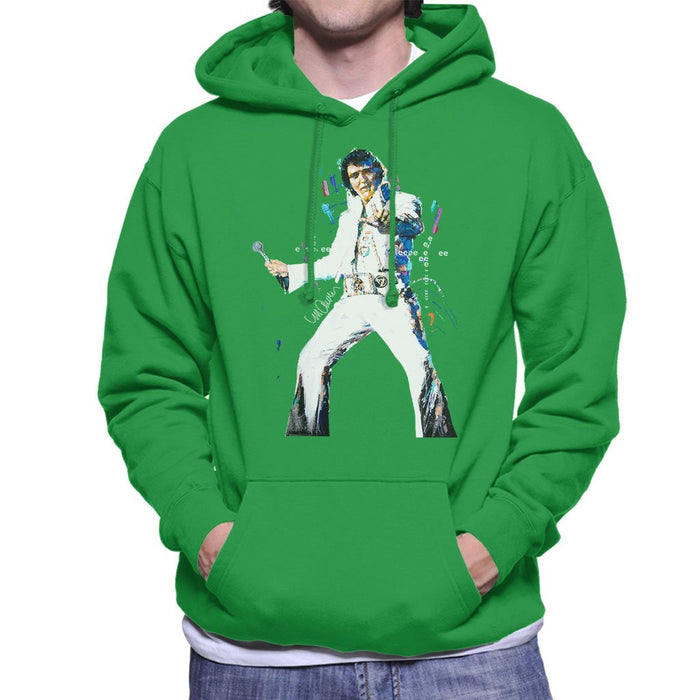Sidney Maurer Original Portrait Of Elvis Presley Mens Hooded Sweatshirt - Mens Hooded Sweatshirt