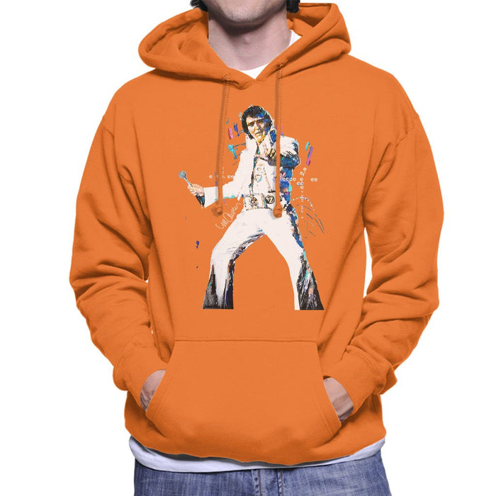 Sidney Maurer Original Portrait Of Elvis Presley Mens Hooded Sweatshirt - Mens Hooded Sweatshirt