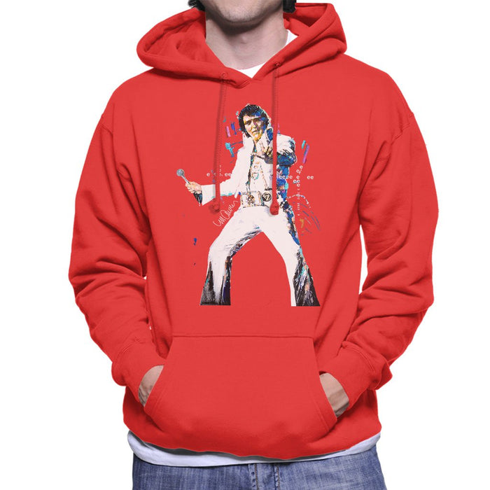 Sidney Maurer Original Portrait Of Elvis Presley Mens Hooded Sweatshirt - Mens Hooded Sweatshirt