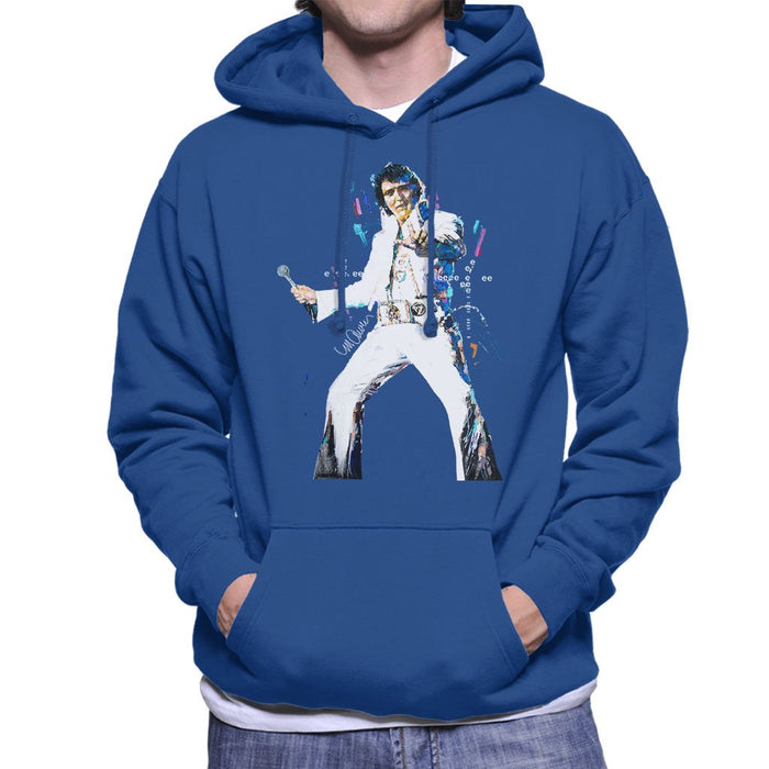 Sidney Maurer Original Portrait Of Elvis Presley Mens Hooded Sweatshirt - Mens Hooded Sweatshirt