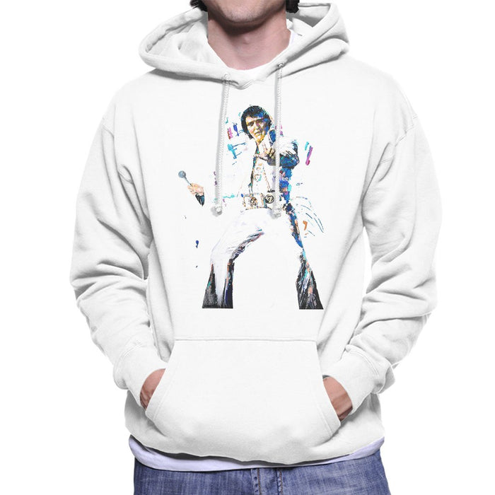 Sidney Maurer Original Portrait Of Elvis Presley Mens Hooded Sweatshirt - Mens Hooded Sweatshirt