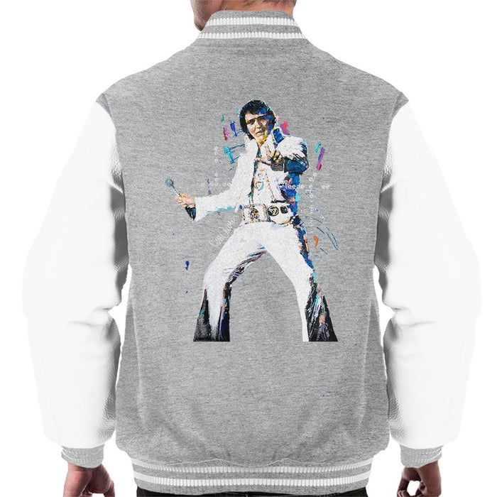 Sidney Maurer Original Portrait Of Elvis Presley Mens Varsity Jacket - Mens Varsity Jacket