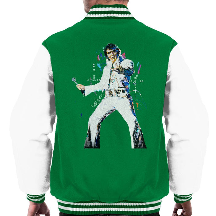 Sidney Maurer Original Portrait Of Elvis Presley Mens Varsity Jacket - Mens Varsity Jacket