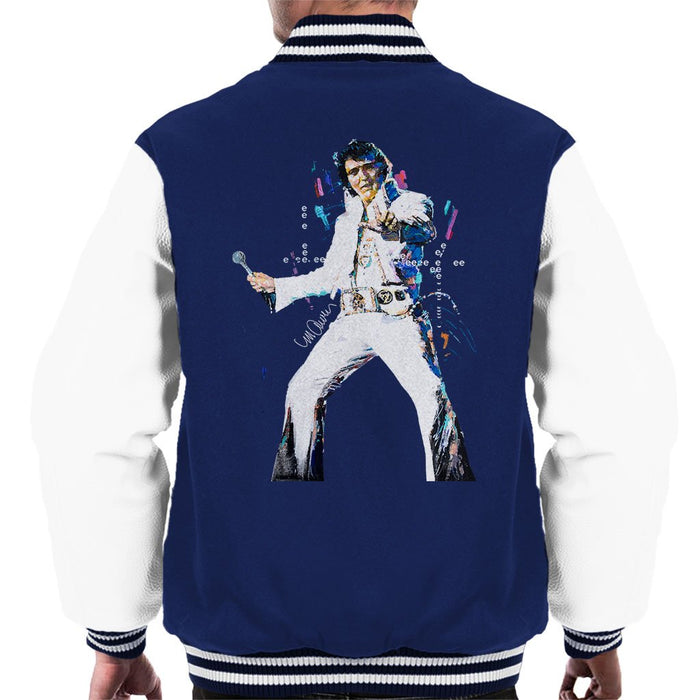Sidney Maurer Original Portrait Of Elvis Presley Mens Varsity Jacket - Mens Varsity Jacket